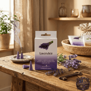 Elements Lavender Incense Cones with Metal Holder