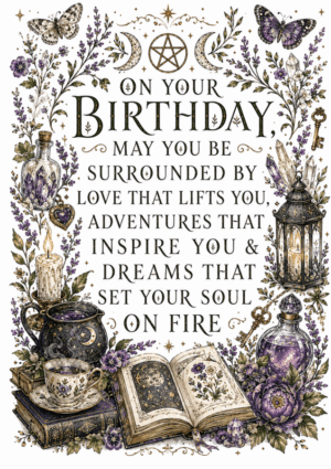 MAYYOUBECARD On Your Birthday May You Be Surrounded By Love – Wiccan Birthday Card