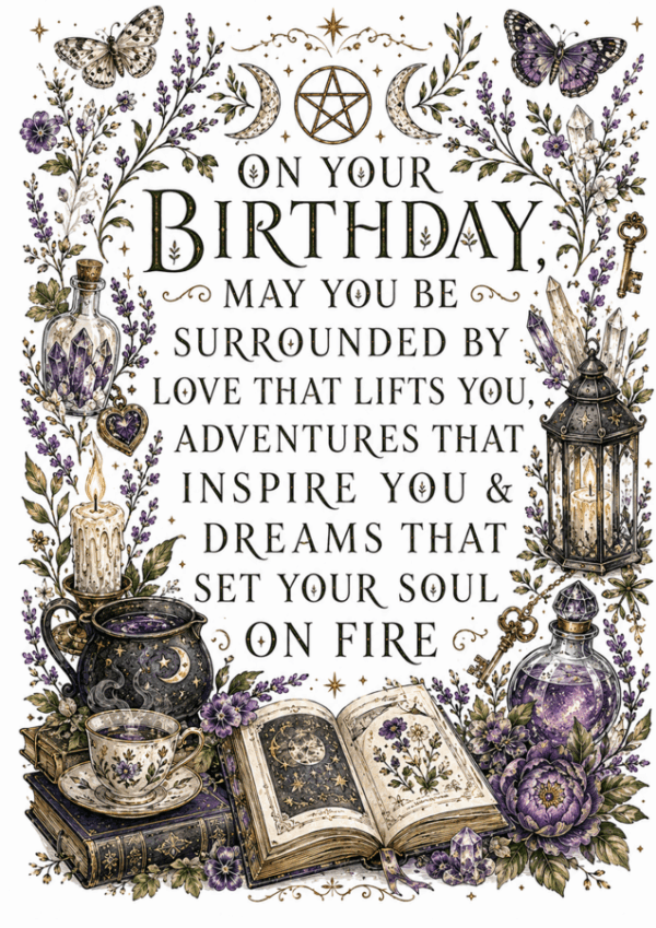 MAYYOUBECARD On Your Birthday May You Be Surrounded By Love – Wiccan Birthday Card
