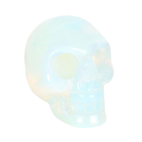 MT_15124_1 Opalite Crystal Skull with Black Drawstring Pouch