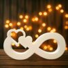 Infinity Love Heart Ornament - Unique 3D Printed Decor - Home Decor