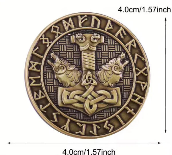 Screenshot2026-04-16144936 Mjolnir & Wolf Norse Viking Brooch | Collector's Heritage Pin Badge
