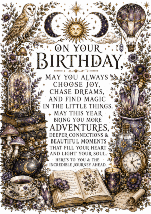 advencher_pagan On Your Birthday May You Always Choose Joy – Pagan Adventure Birthday Card