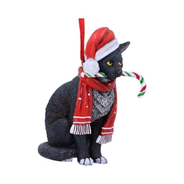 Lisa Parker Candy Cane Cat Ornament - Unique Holiday Decor - Home Decor
