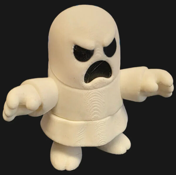 background-editor_output_db31a734-8d76-4752-be1a-f3d534df3f94 Mini 3D printed Ghost Figure - 5cm Tall Collectible -