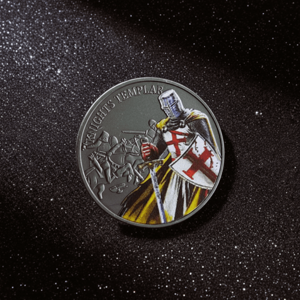 Knights Templar Commemorative Coin – Antique Silver Challenge Coin