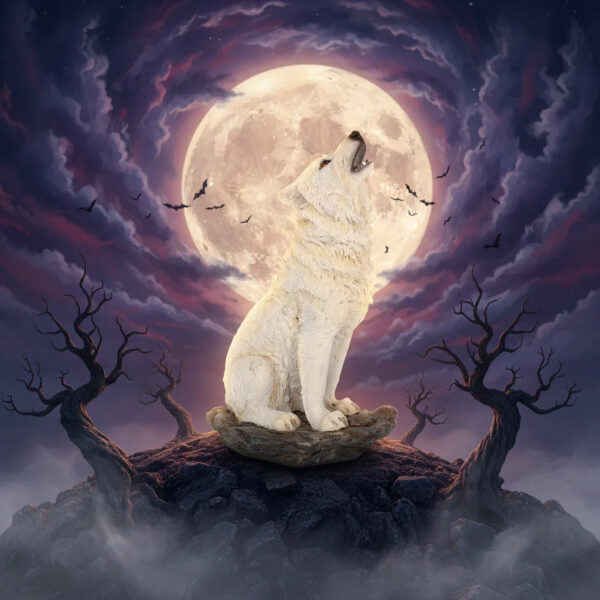 Howling White Wolf Figurine 20cm | Storms Cry | Nemesis Now