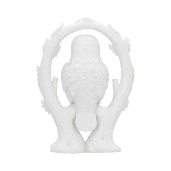 u6185w2-2 NEMESIS NOW - EMBRACE - WHITE OWL 10.9cm FIGURINE ORNAMENT -