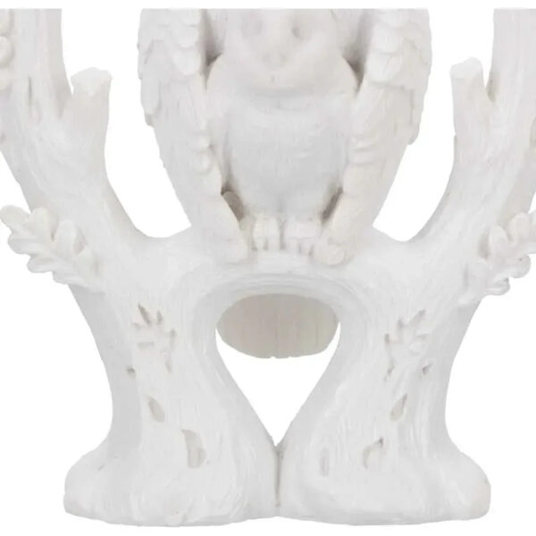 u6185w2-5 NEMESIS NOW - EMBRACE - WHITE OWL 10.9cm FIGURINE ORNAMENT -